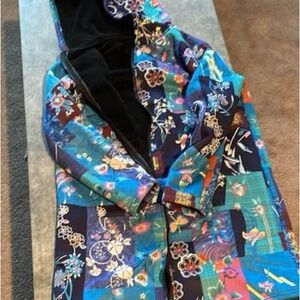 Colorful Floral Hooded Jacket